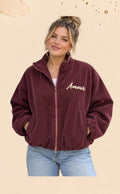 Veste velours "Amour"